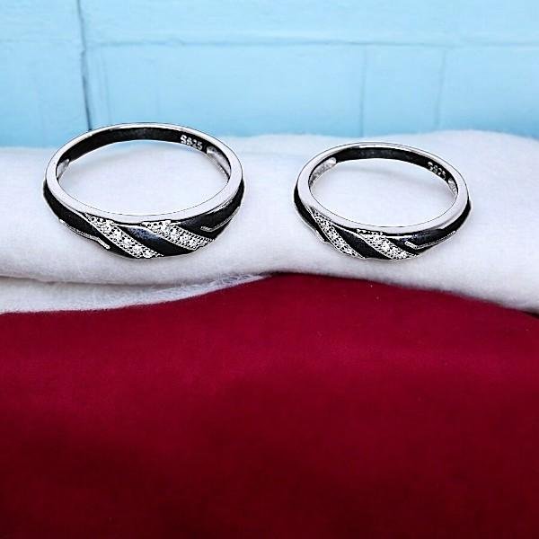 Silver couple ring